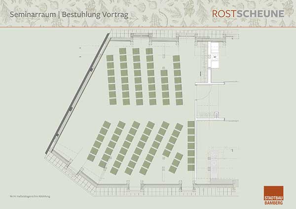 Rostscheune Bamberg Bestuhlung Vortrag