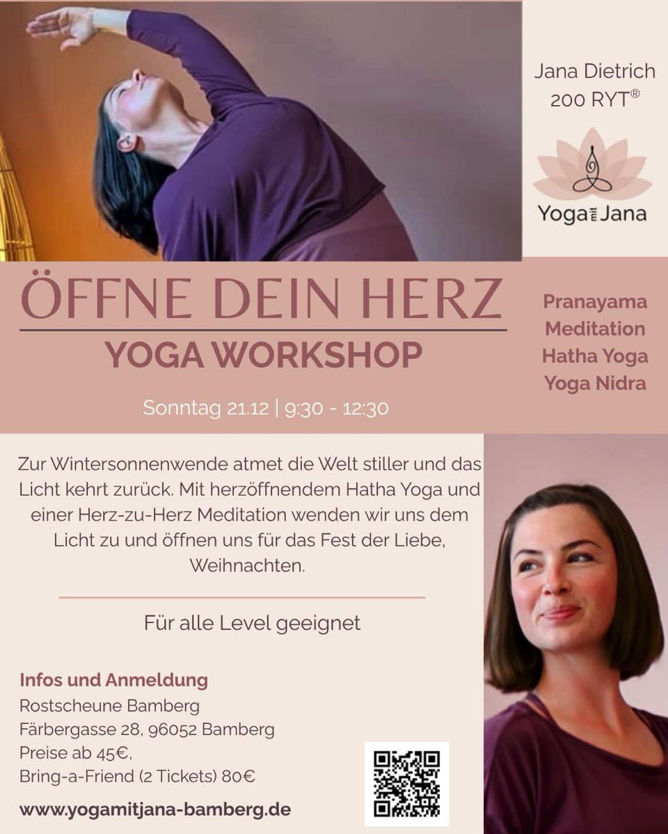 Yoga mit Jana in der ROSTSCHEUNE BAMBERG